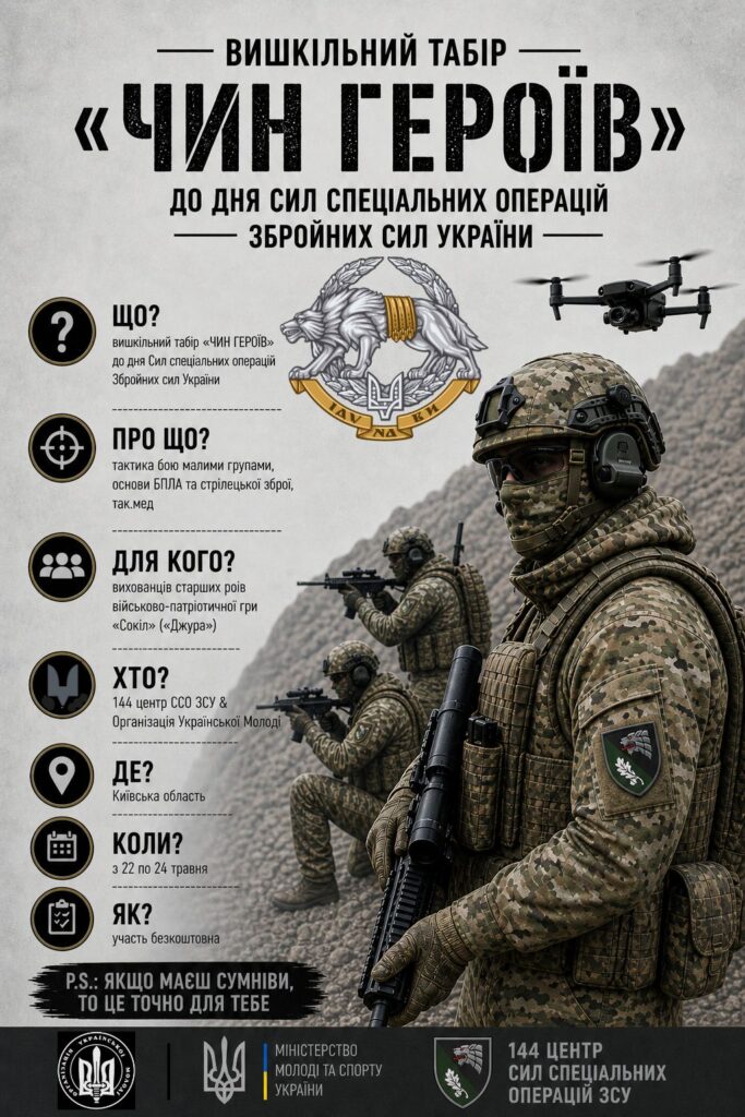 Про проведення вишкільного табору «ЧИН ГЕРОЇВ»